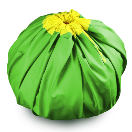 Žaidimų kilimėlis - užtraukiamas žaislų krepšys viename A6172 žalias