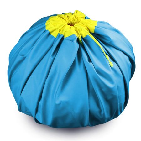 Žaidimų kilimėlis - užtraukiamas žaislų krepšys viename A6165 mėlynas