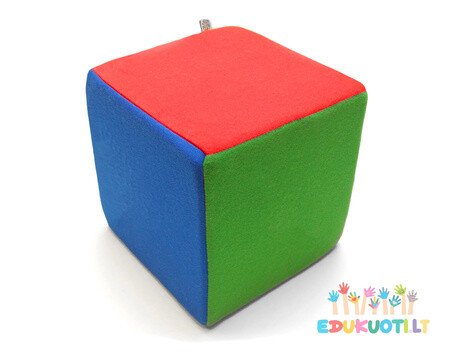 Lipnus minkštas edukacinis velkro kubas 10*10 cm A5550