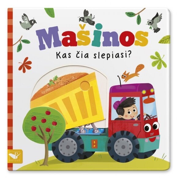 Knygelė su judančiais ir paslėptais elementais Kas slepiasi Mašinos