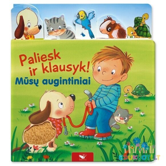 Knygelė su garsais ir sensoriniais elementais Mūsų augintiniai