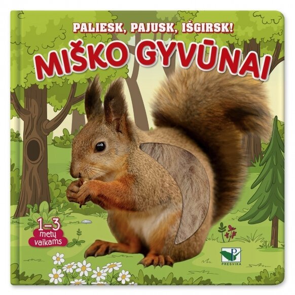 Knygelė su garsais ir sensoriniais elementais Miško gyvūnai