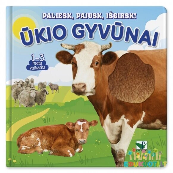 Knygelė su garsais ir sensoriniais elementais Ūkio gyvūnai