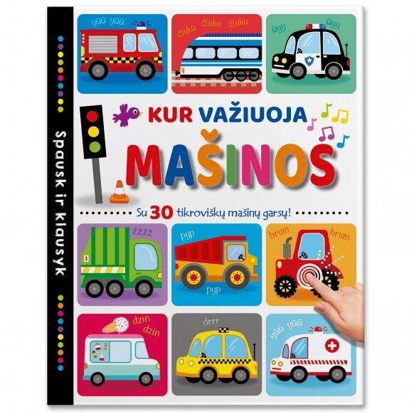 Knygelė su garsais Kur važiuoja Mašinos