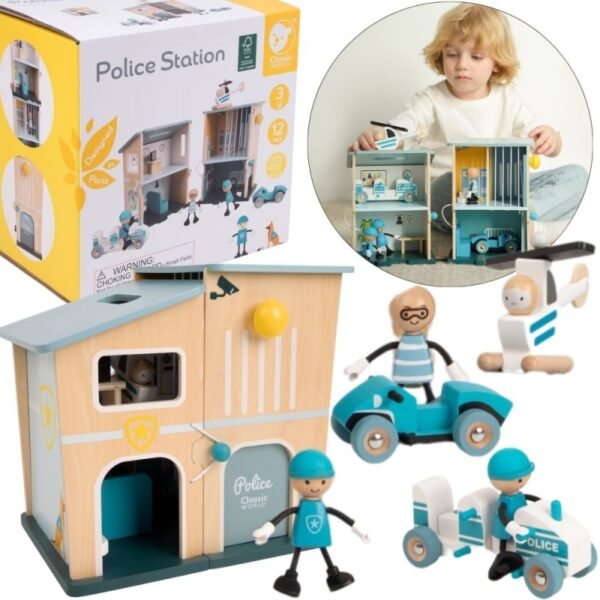 Policijos nuovados automobilių sraigtasparnio figūrėlės, 12 vnt  CW50647