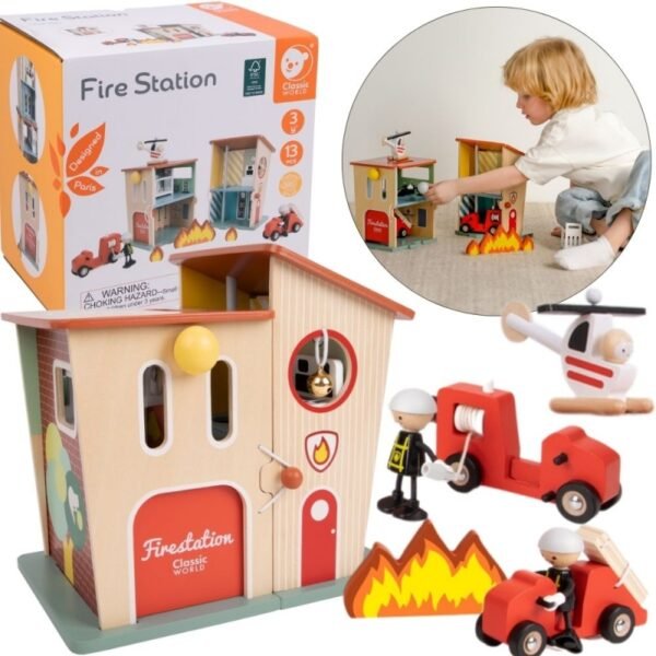 Gaisrinės, garažo, automobilio, sraigtasparnio figūrėlės, 13 vnt.  CW50646