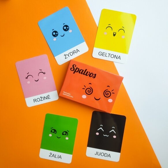 Edukacinių kortelių rinkinys Spalvos