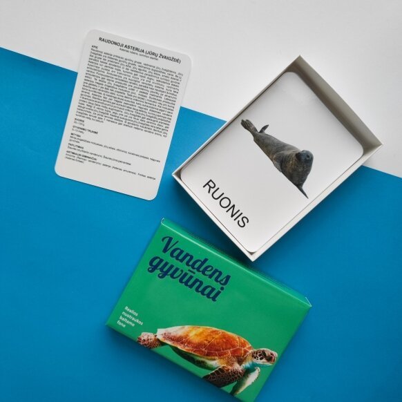 Edukacinių kortelių rinkinys Vandens gyviai