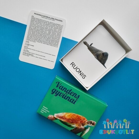 Edukacinių kortelių rinkinys Vandens gyviai