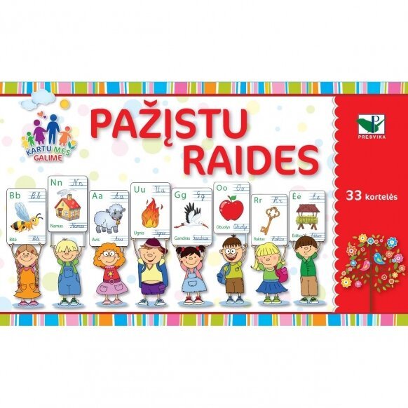 Kortelių rinkinys Pažįstu raides