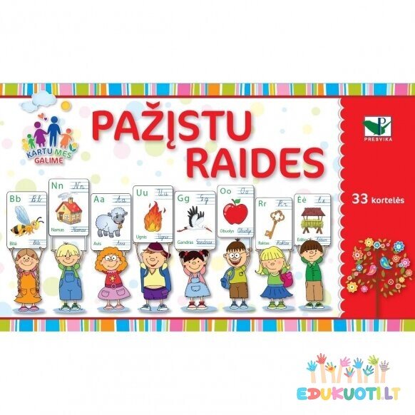 Kortelių rinkinys Pažįstu raides