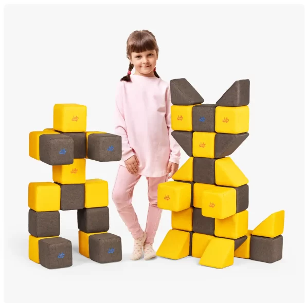 Magnetiniai blokeliai JollyHeap rinkinys MEDIUM MIDI 50 vnt.