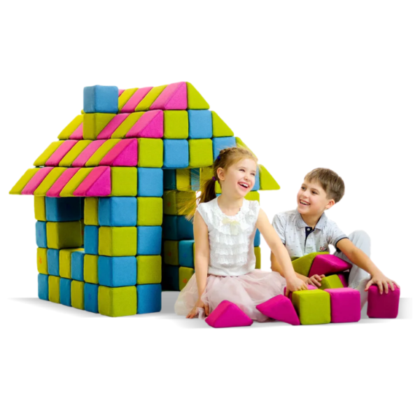 Magnetiniai blokeliai JollyHeap rinkinys JOY DŽIAUGSMAS 150 vnt.