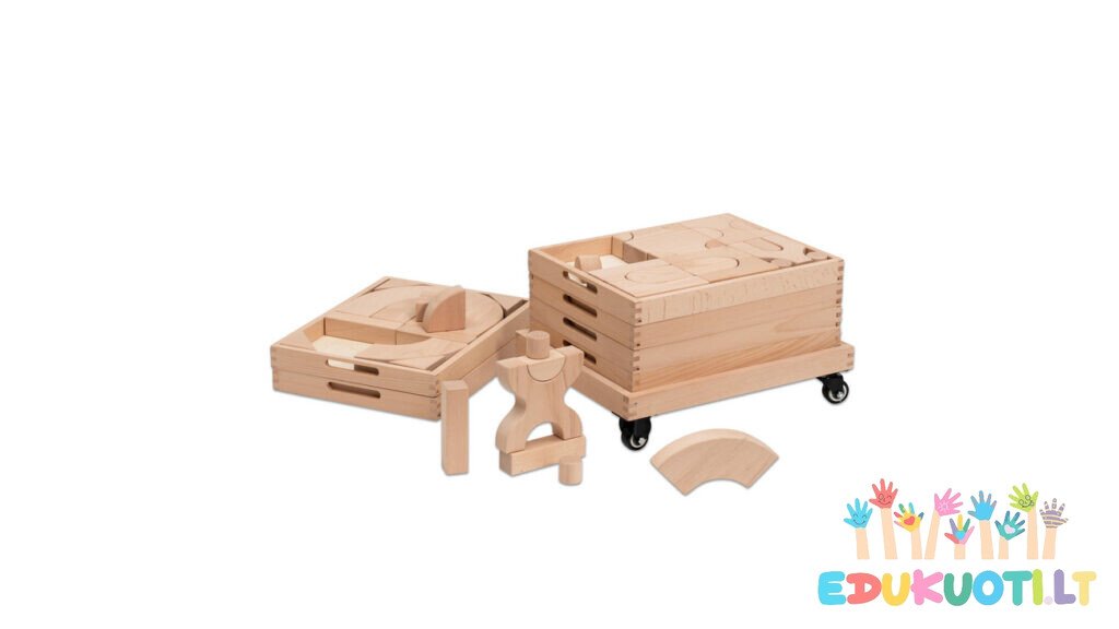 Medinių Montessori kaladėlių rinkinys 1 B763105