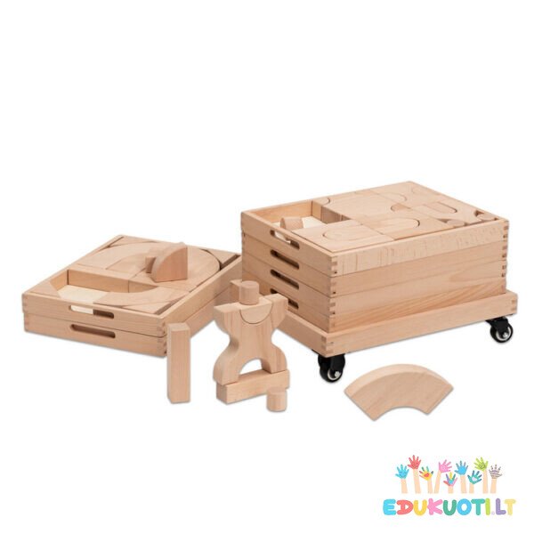 Medinių Montessori kaladėlių rinkinys 1 B763105